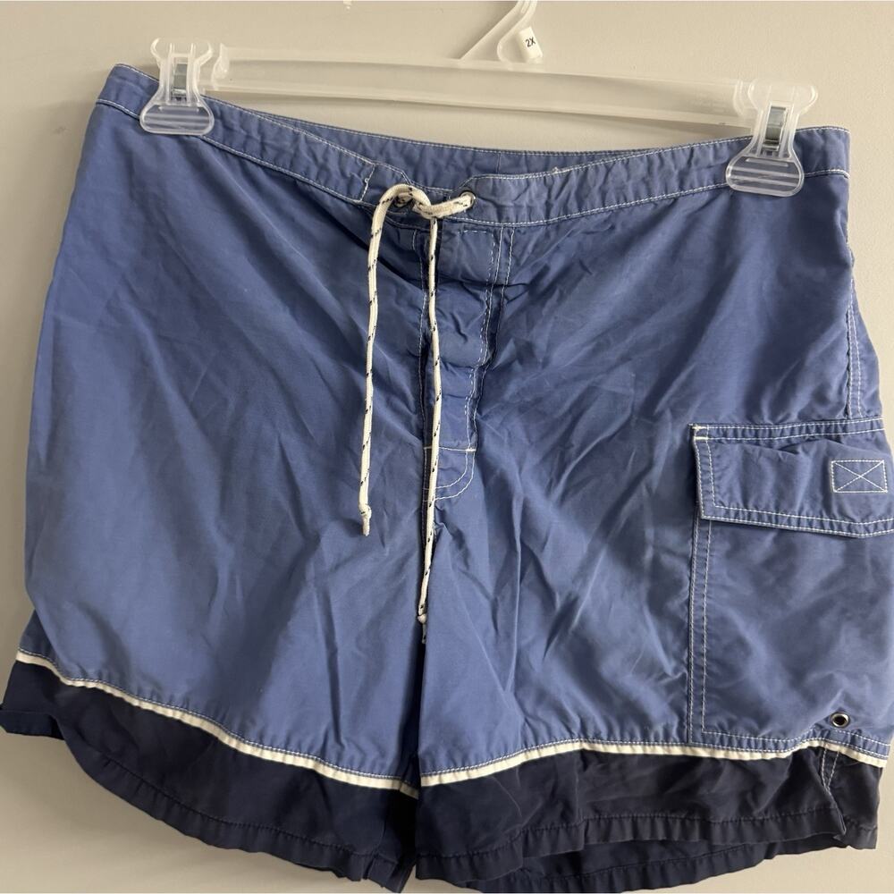J Crew Original Swimwear Men's 34 Blue Swim Board Shorts
